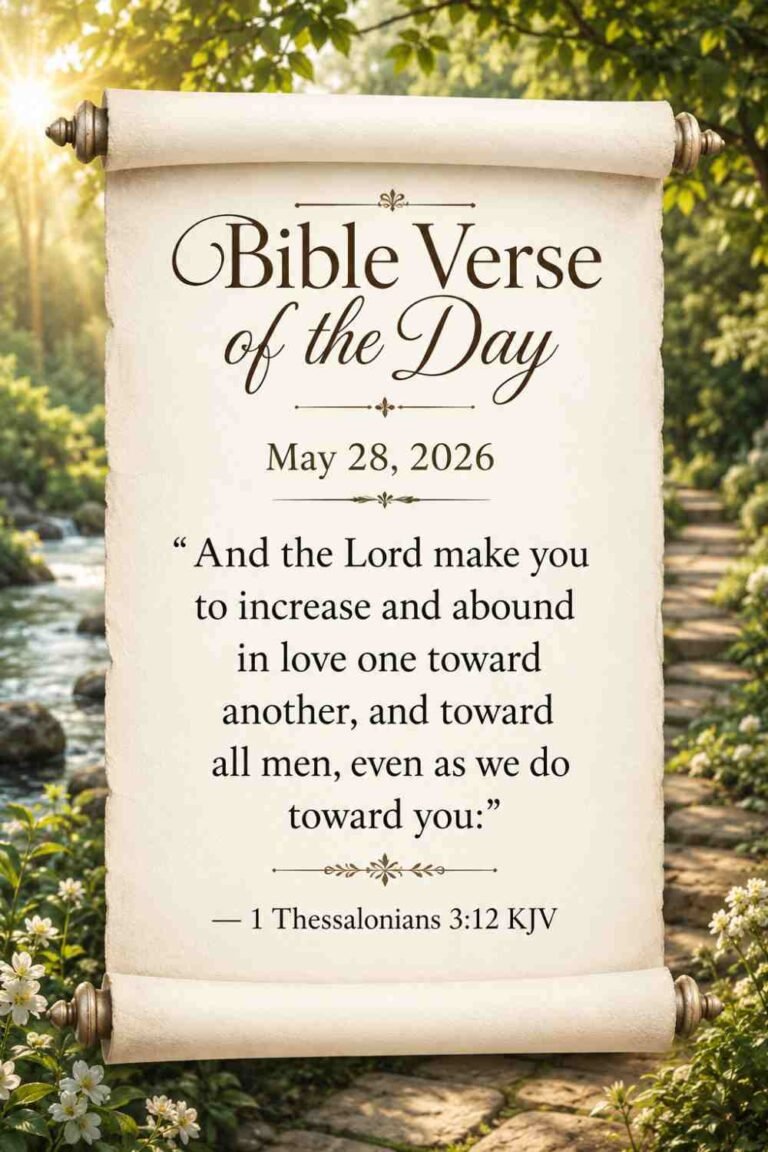 Reflection on Today's Verse from 1 Thessalonians 3:12- May 28th 2026