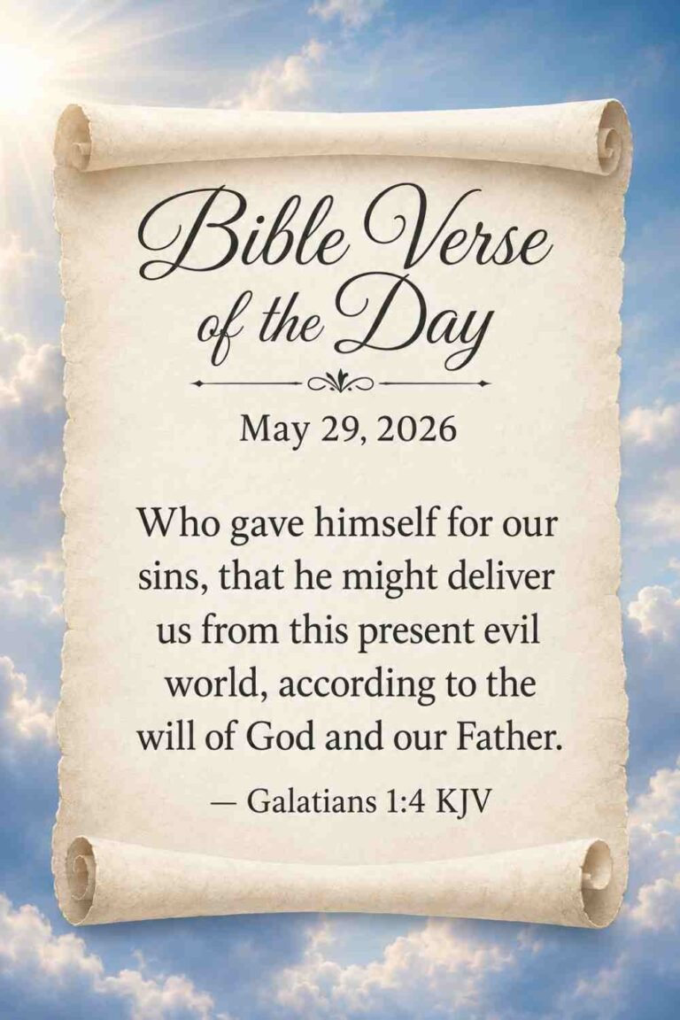 Reflection on Today's Verse from Galatians 1:4- May 29th 2026
