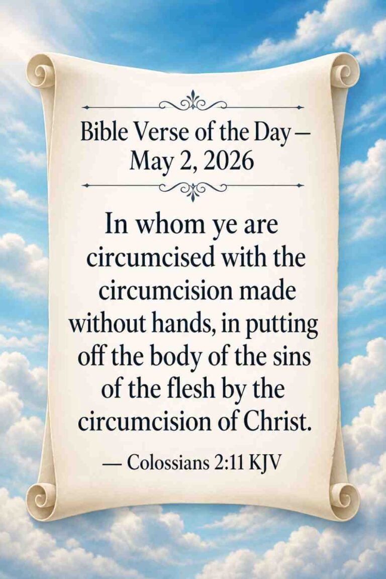 Reflection on Today's Verse from Colossians 2:11 - May 2nd 2026