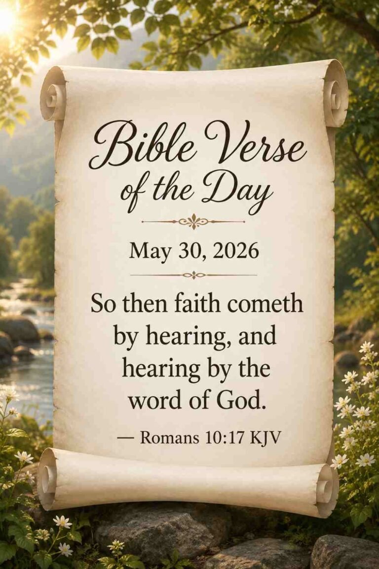 Reflection on Today's Verse from Romans 10:17 - May 30th 2026