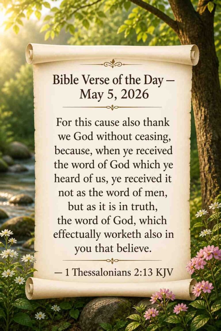 Reflection on Today's Verse from 1 Thessalonians 2:13 - May 5th 2026