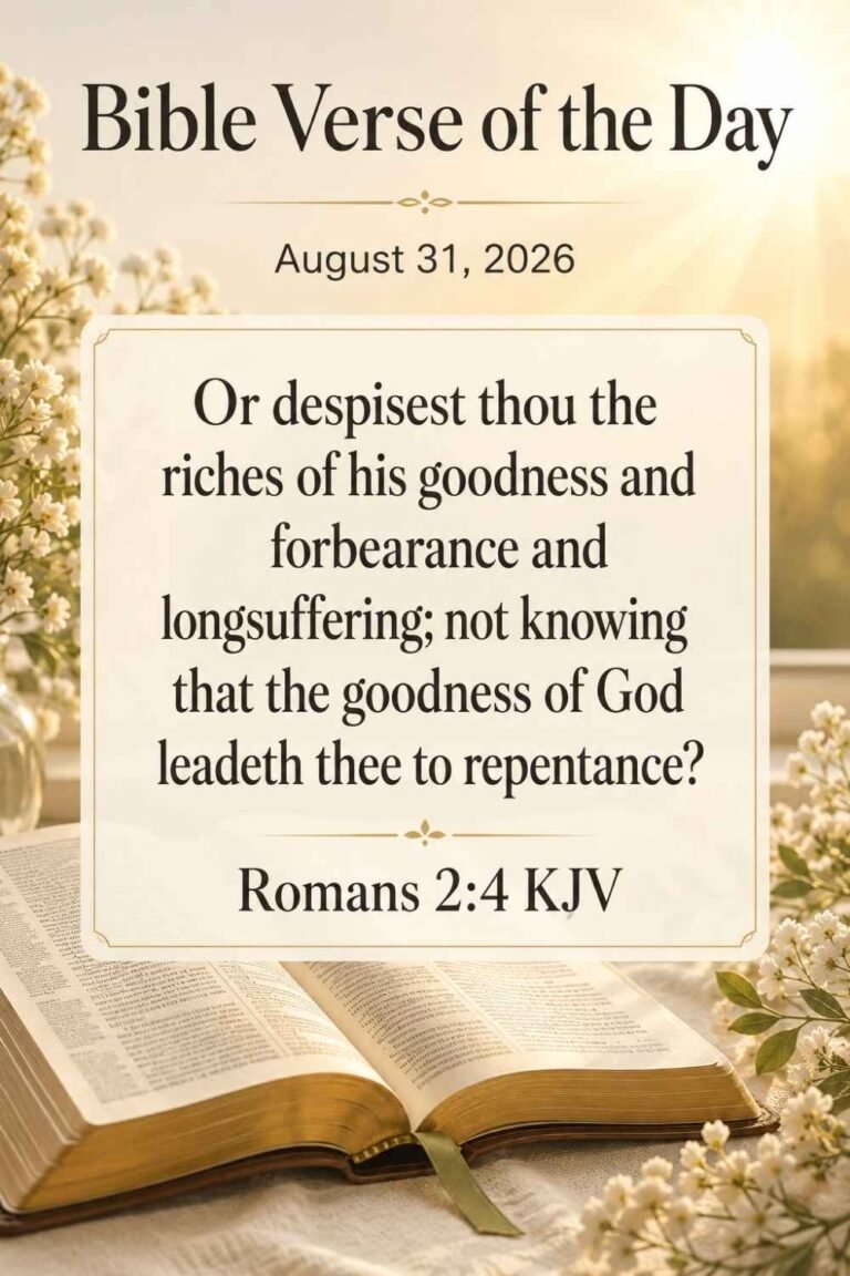 Reflection on Today's Verse from Romans 2:4 for September 1, 2026