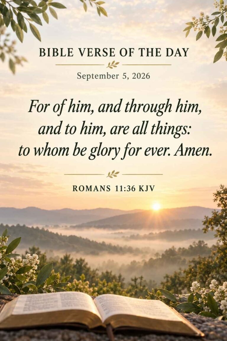 Reflection on Today's Verse from Romans 11:36 for September 5, 2026