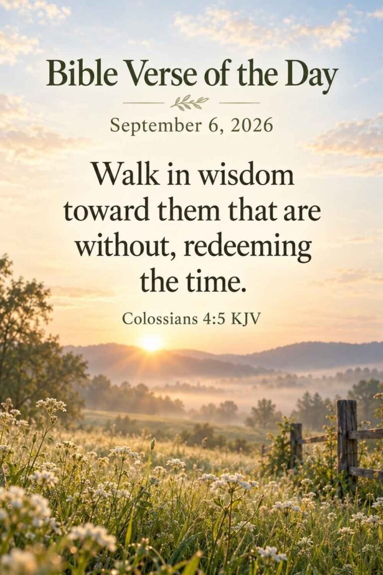 Reflection on Today's Verse from Colossians 4:5 for September 6, 2026