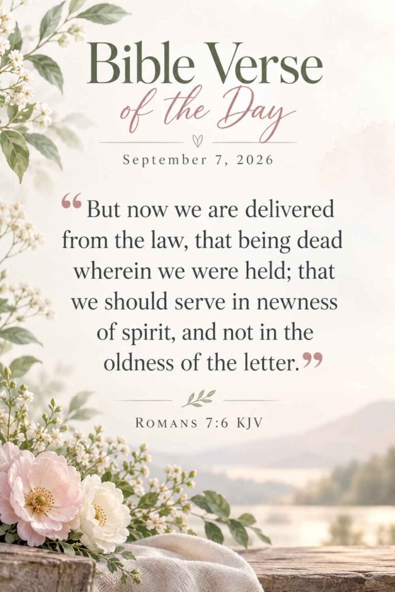Reflection on Today's Verse from Romans 7:6 for September 7, 2026