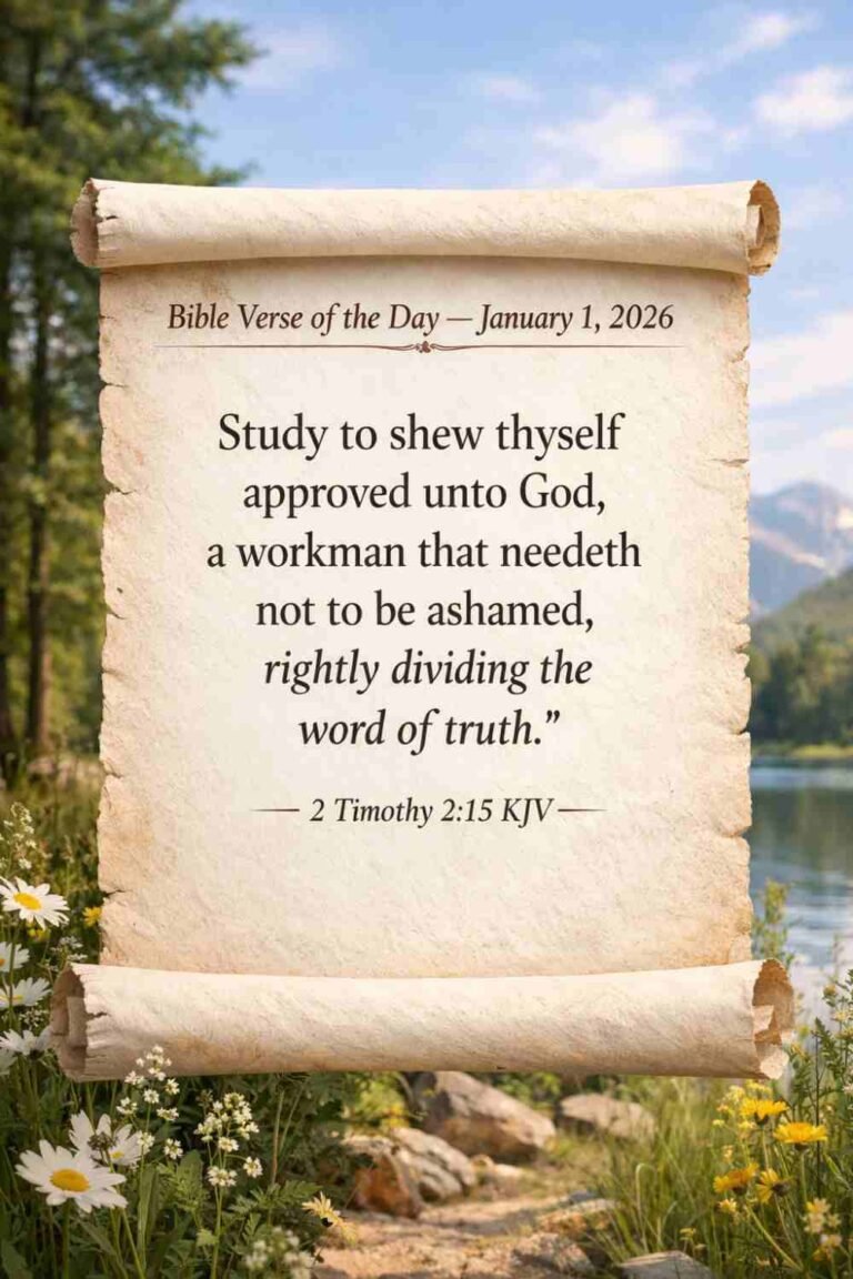 Reflection on Today's Verse from 2 Timothy 2:15 - January 1st 2026