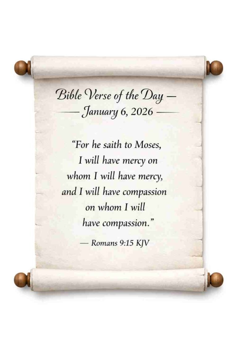 Reflection on Today's Verse from Romans 9:15 - January 6th 2026