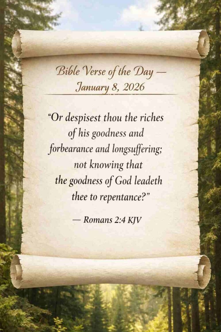 Reflection on Today's Verse from Romans 2:4 - January 8th 2026
