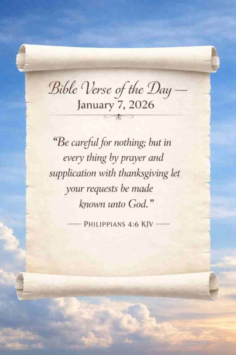 Reflection on Today's Verse from Philippians 4:6 - January 7th 2026