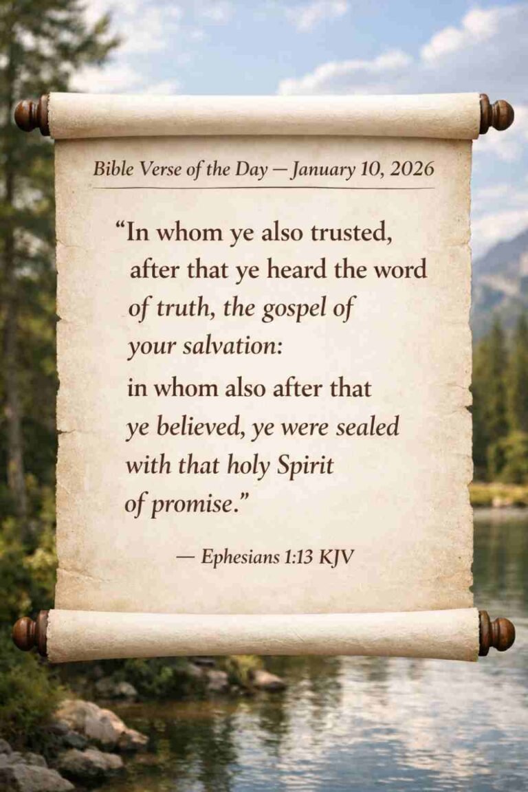 Reflection on Today's Verse from Ephesians 1:13 - January 10th 2026