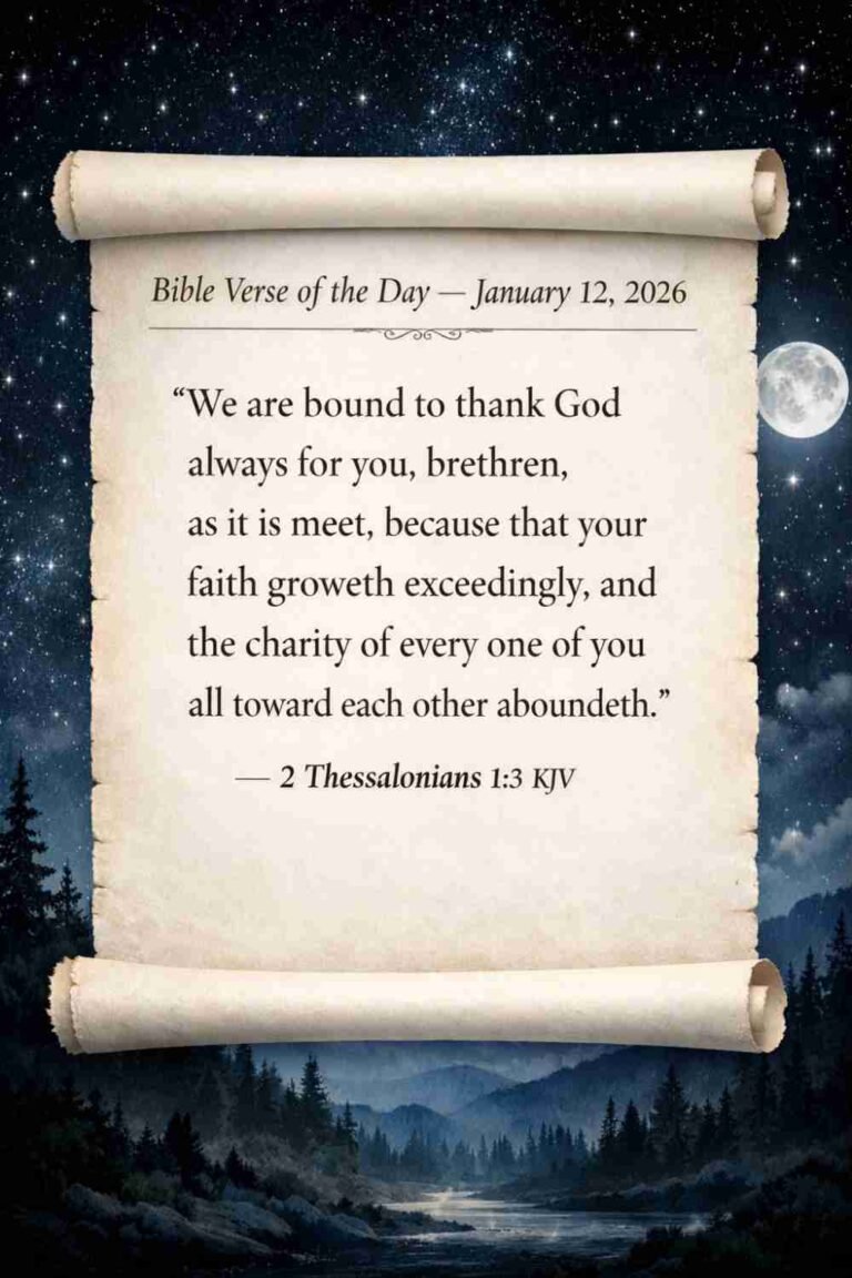 Reflection on Today's Verse from 2 Thessalonians 1:3 - January 12th 2026