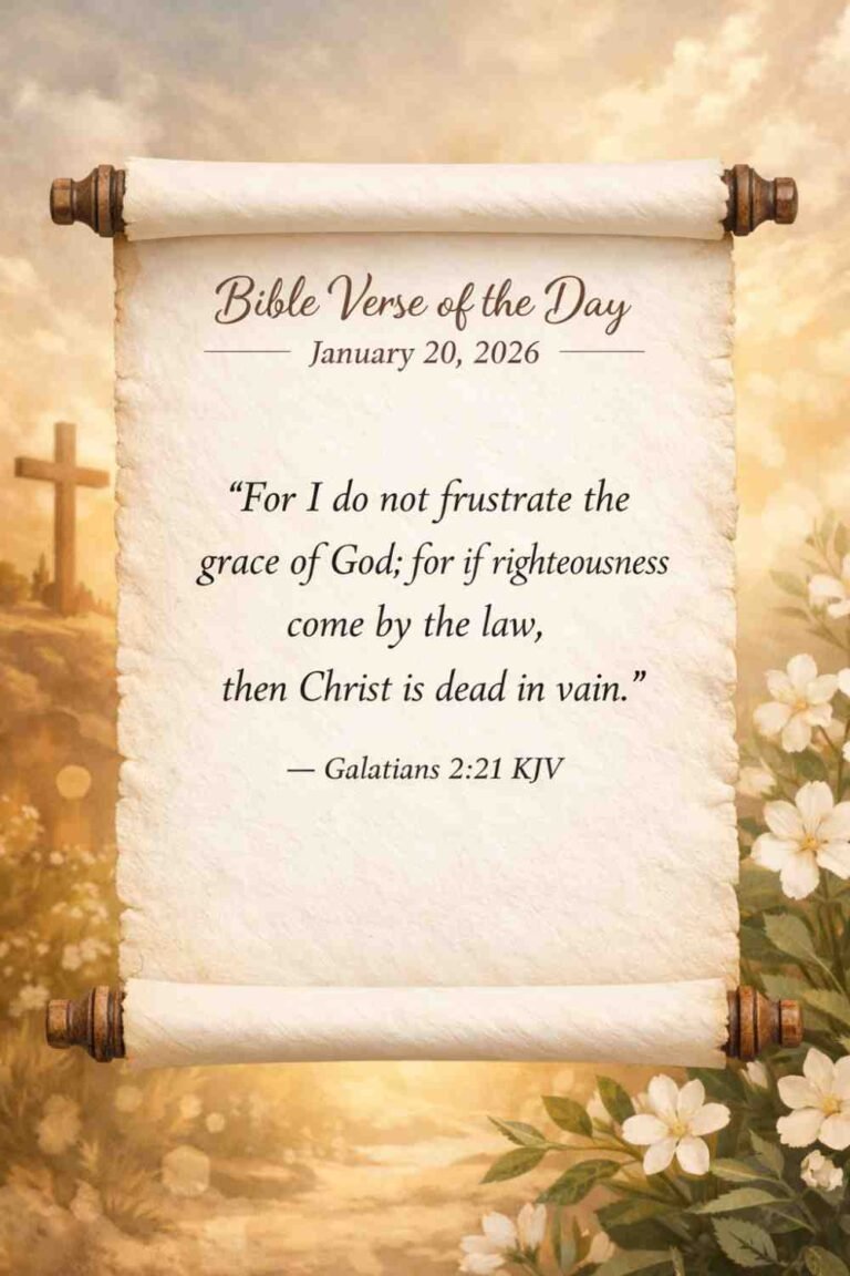 Reflection on Today's Verse from Galatians 2:21 - January 20th 2026