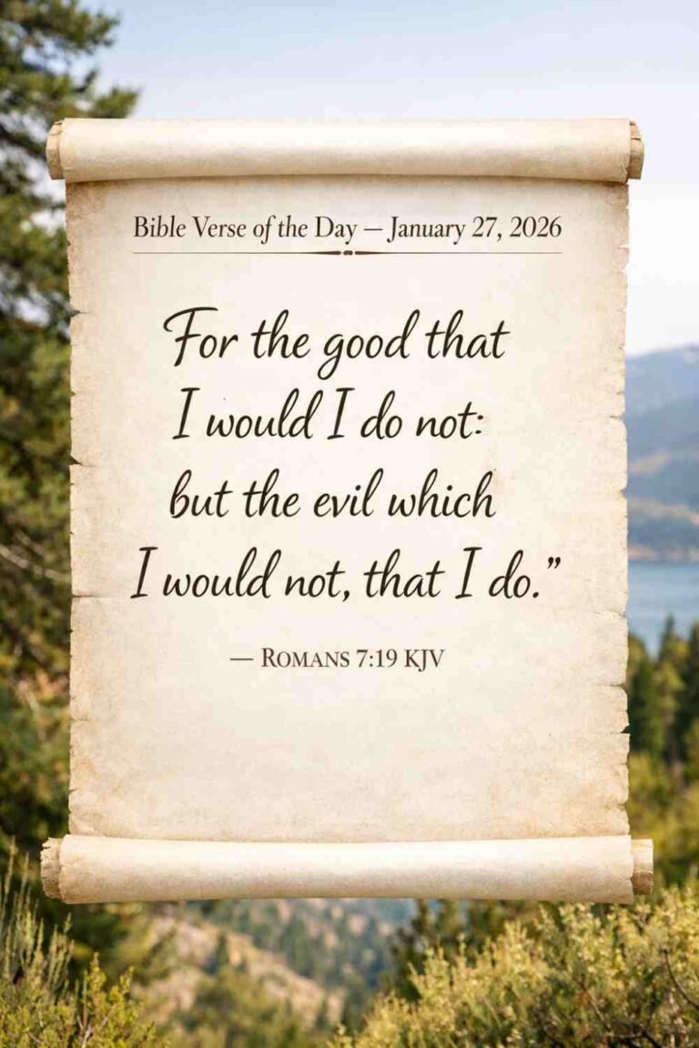 Reflection on Today's Verse from Romans 7:19 - January 27th 2026