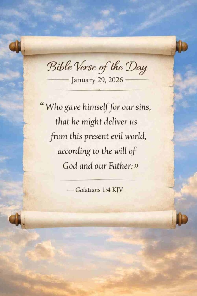 Reflection on Today's Verse from Galatians 1:4 - January 30th 2026