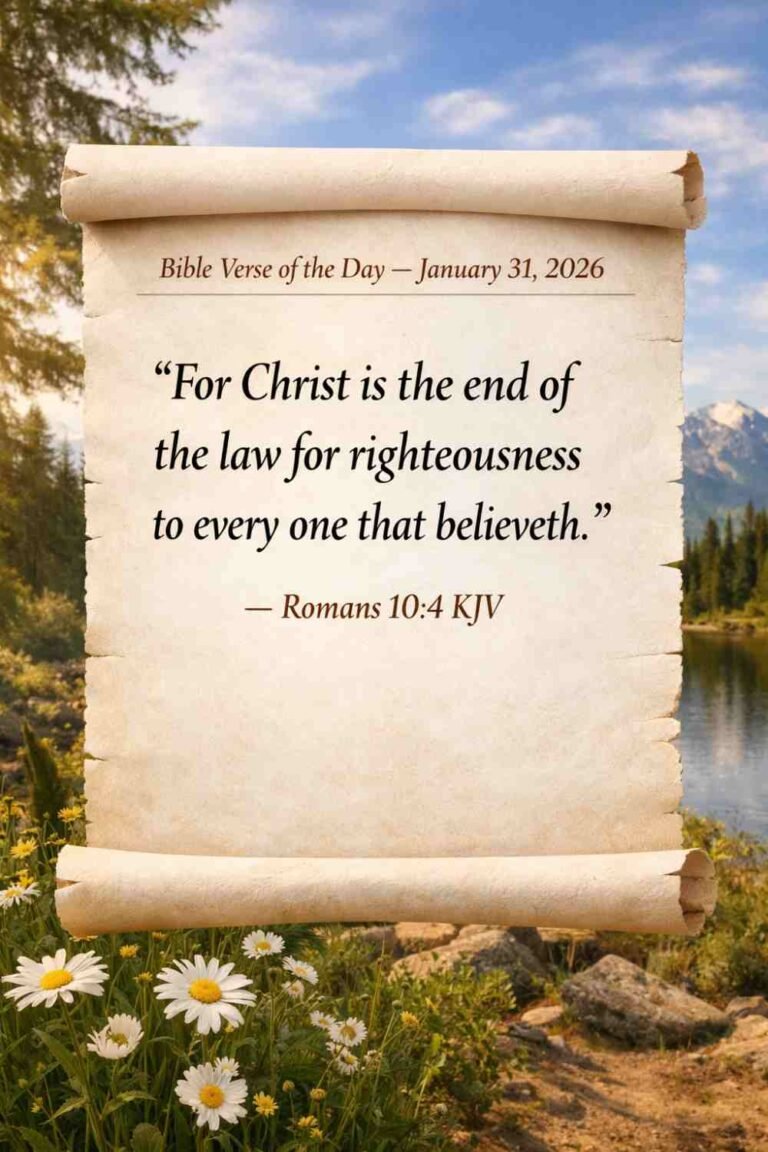 Reflection on Today's Verse from Romans 10:4 - January 31st 2026