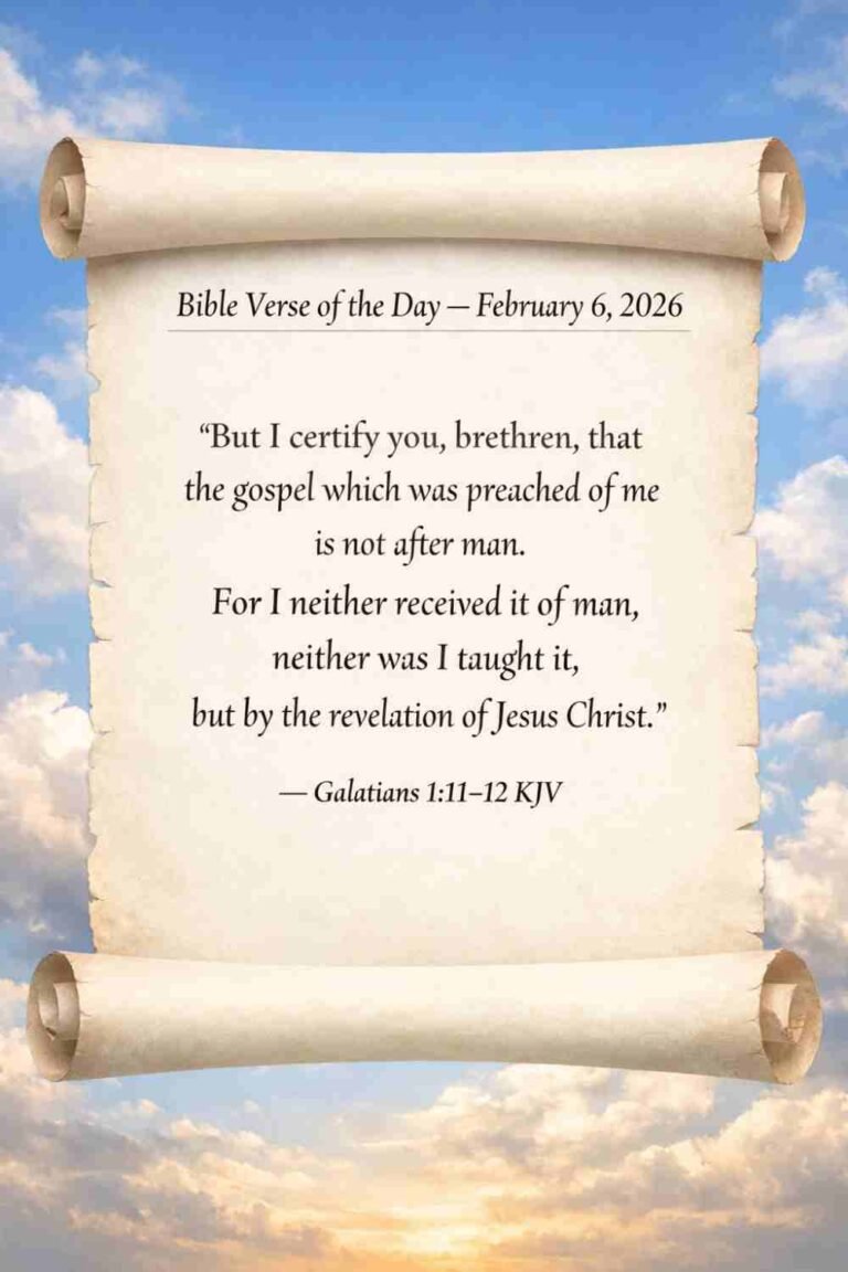 Reflection on Today's Verse from Galatians 1:11-12 - February 6th 2026