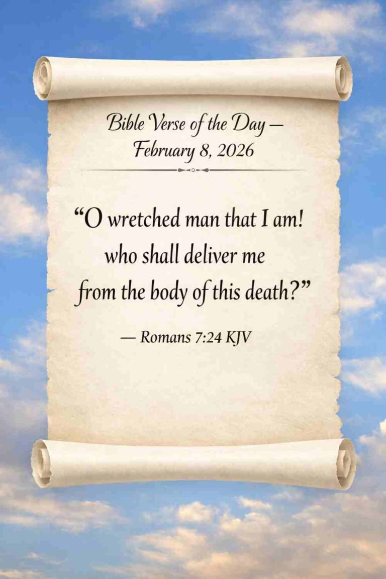 Reflection on Today's Verse from Romans 7:24 - February 8th 2026