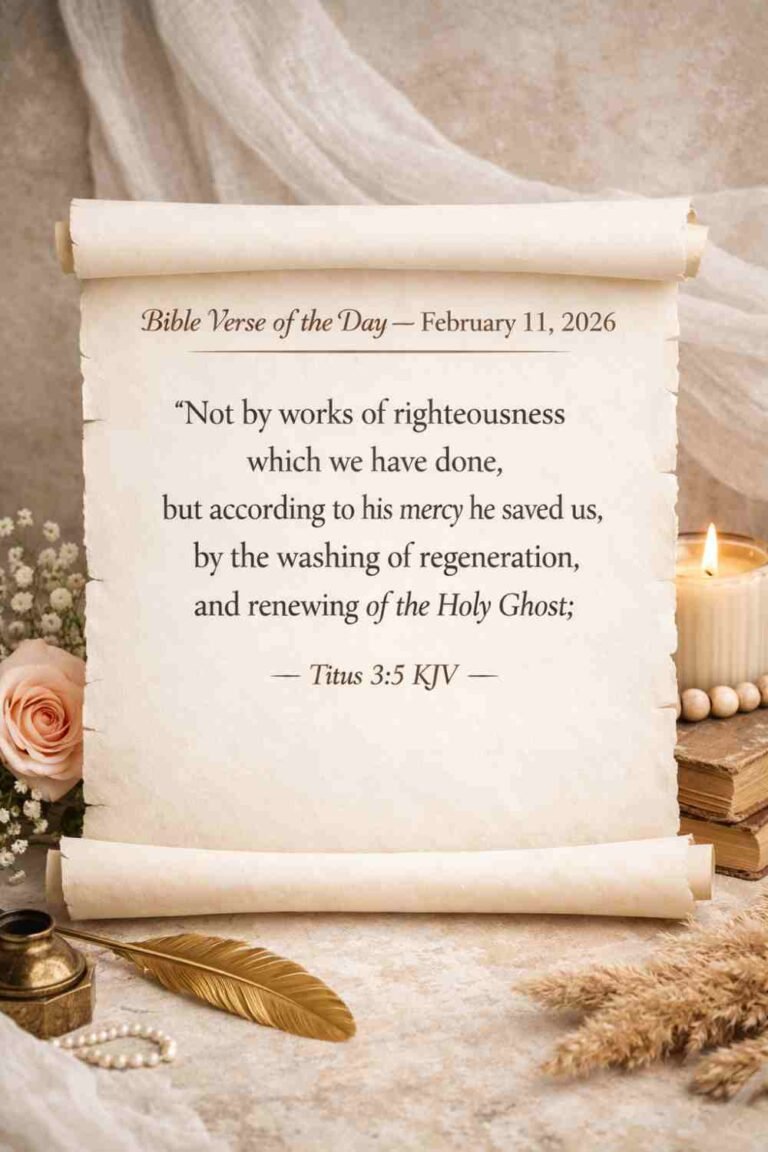 Reflection on Today's Verse from Titus 3:5 - February 11th 2026