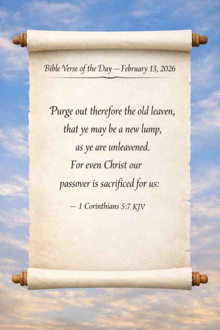 Reflection on Today's Verse from 1 Corinthians 5:7 - February 13th 2026