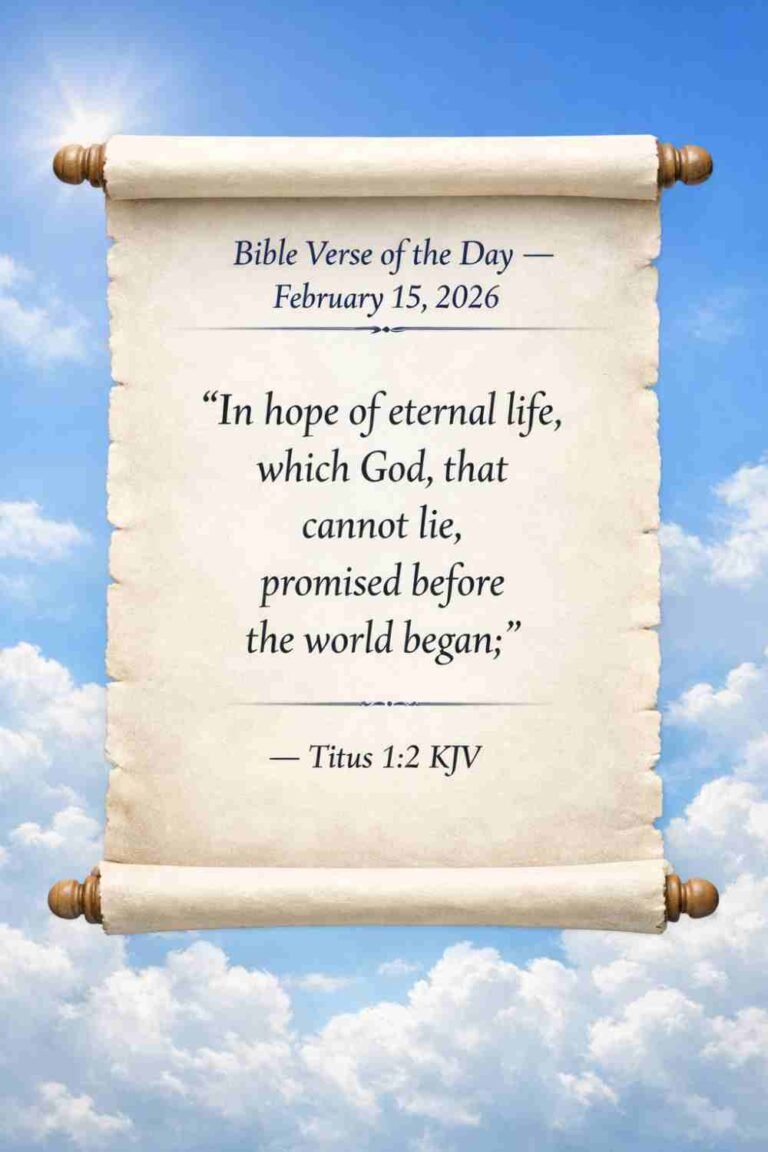 Reflection on Today's Verse from Titus 1:2 - February 15th 2026