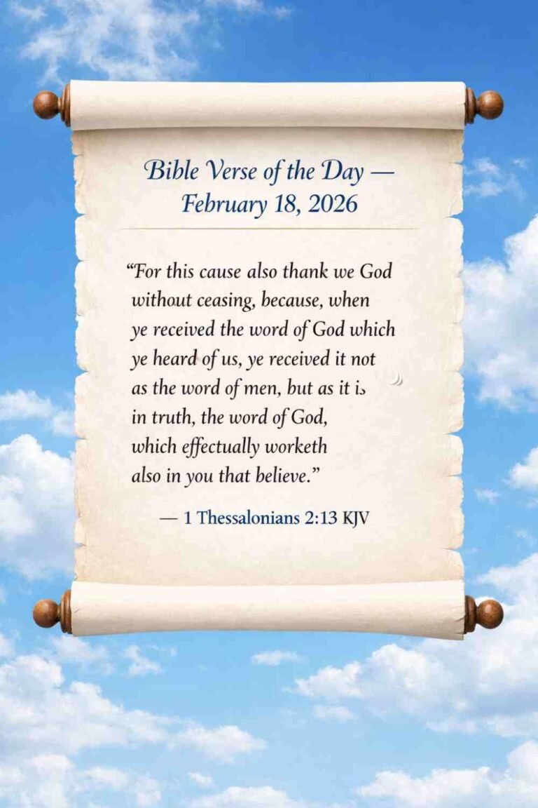 Reflection on Today's Verse from 1 Thessalonians 2:13 - February 18th 2026