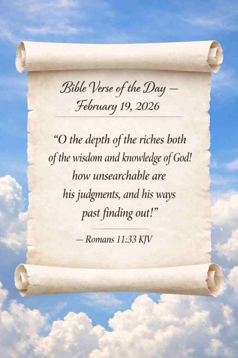 Reflection on Today's Verse from Romans 11:33 - February 19th 2026
