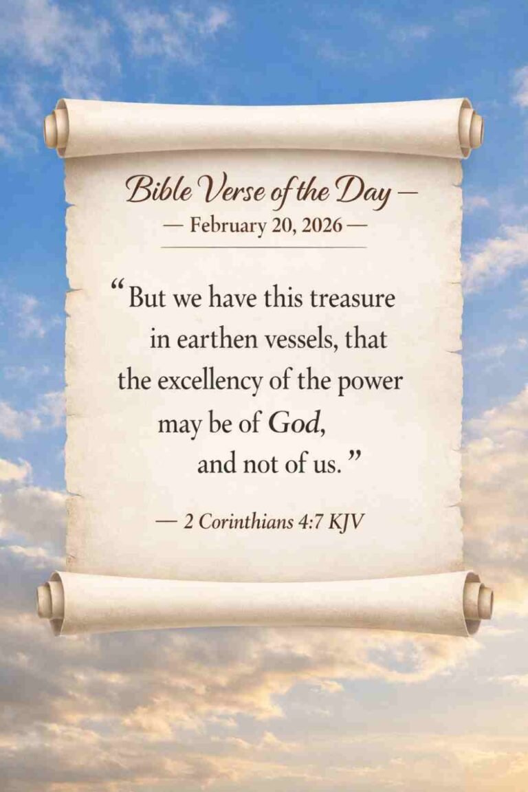 Reflection on Today's Verse from 2 Corinthians 4:7 - February 20th 2026