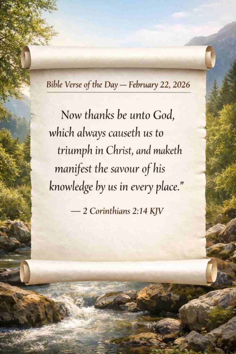 Reflection on Today's Verse from2 Corinthians 2:14 - February 22nd 2026