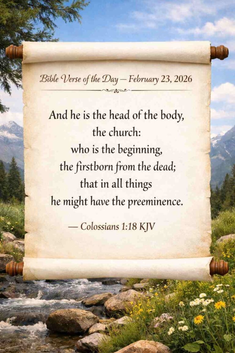 Reflection on Today's Verse from Colossians 1:18 - February 23rd 2026
