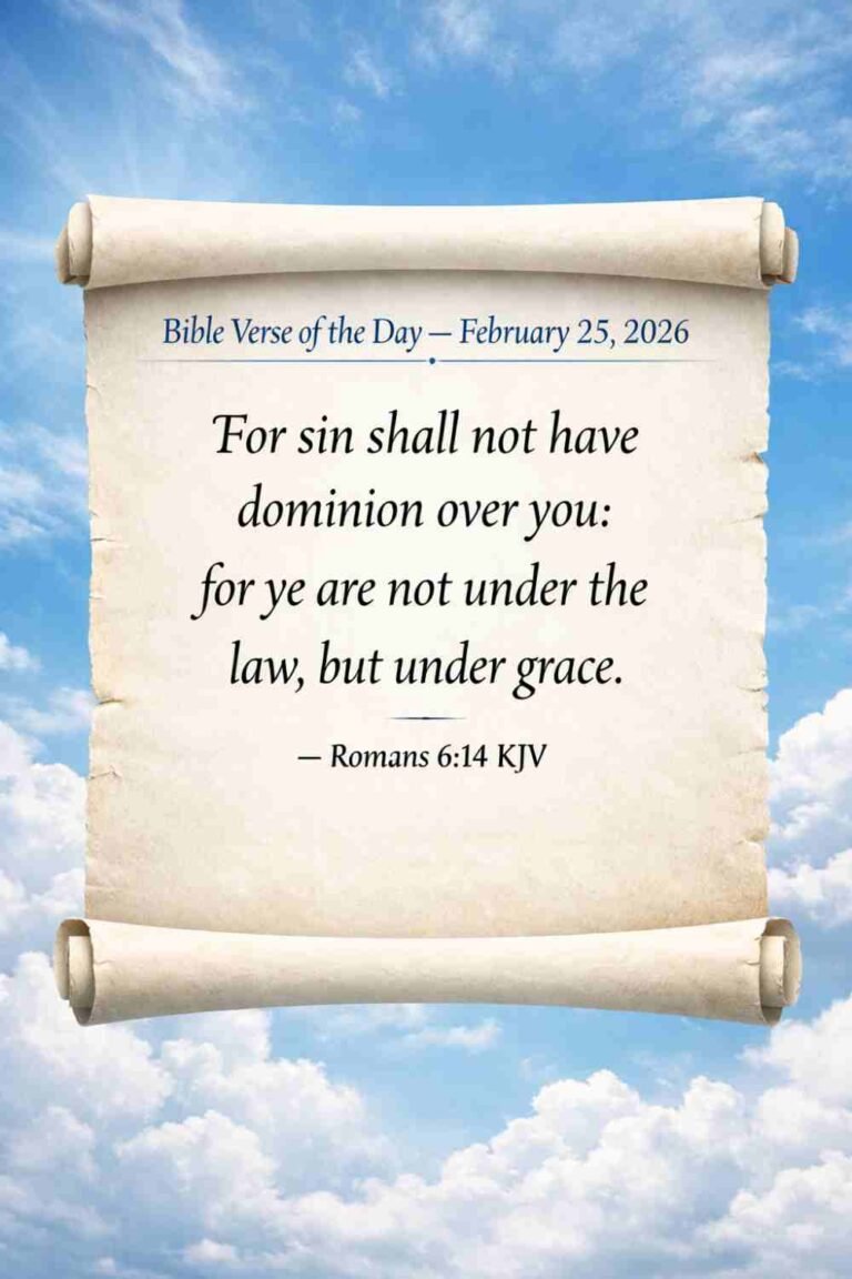 Reflection on Today's Verse from Romans 6:14 - February 25th 2026