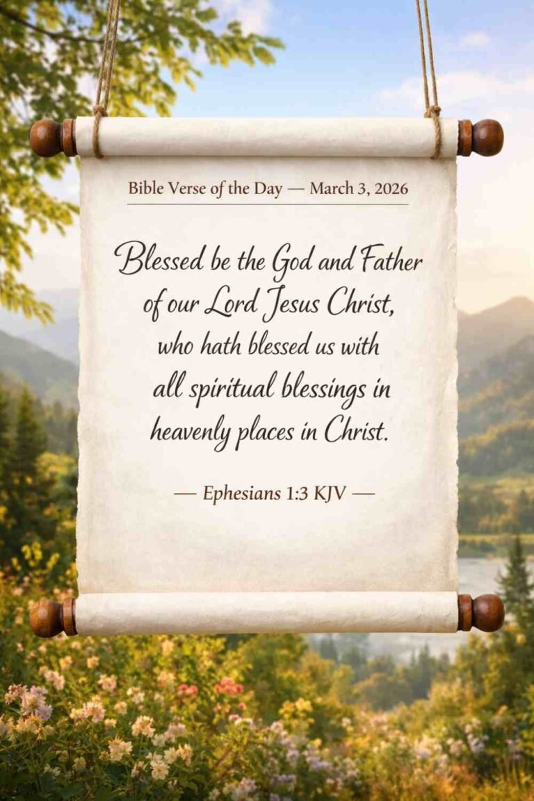 Reflection on Today's Verse from Ephesians 1:3 - March 3rd 2026