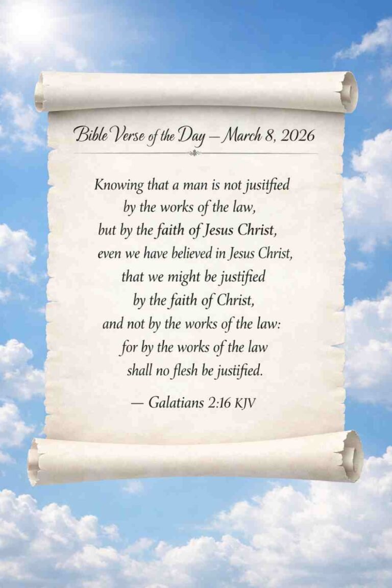 Reflection on Today's Verse from Galatians 2:16 - March 8th 2026