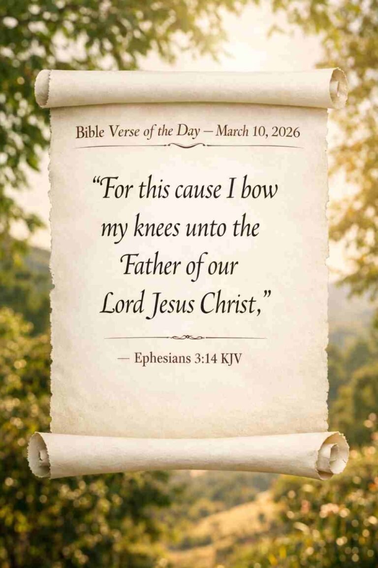 Reflection on Today's Verse from Ephesians 3:14 - March 10th 2026