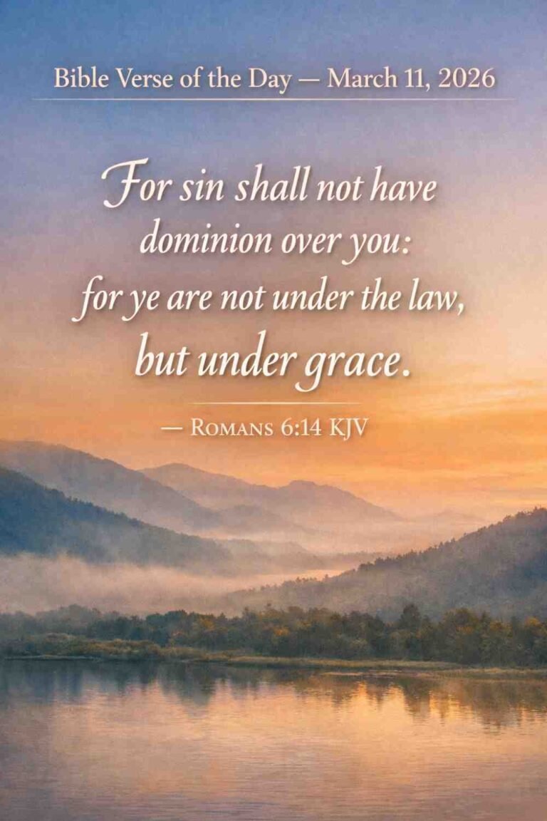 Reflection on Today's Verse from Romans 6:14 - March 11th 2026