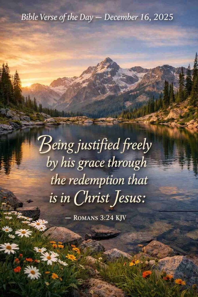 Reflection on Today's Verse from Romans 3:24 - December 16th 2025