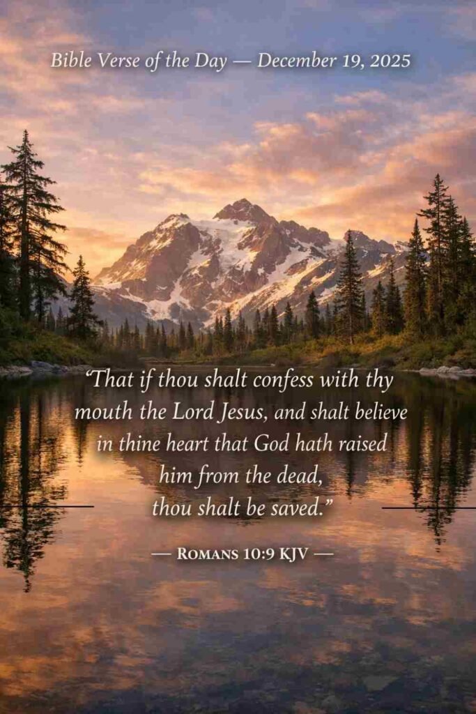 Reflection on Today's Verse from Romans 10:9 - December 19th 2025