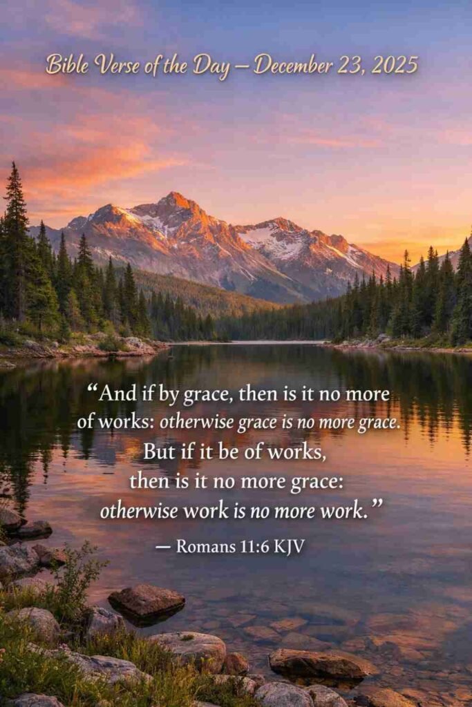 Reflection on Today's Verse from Romans 11:6 - December 23rd 2025