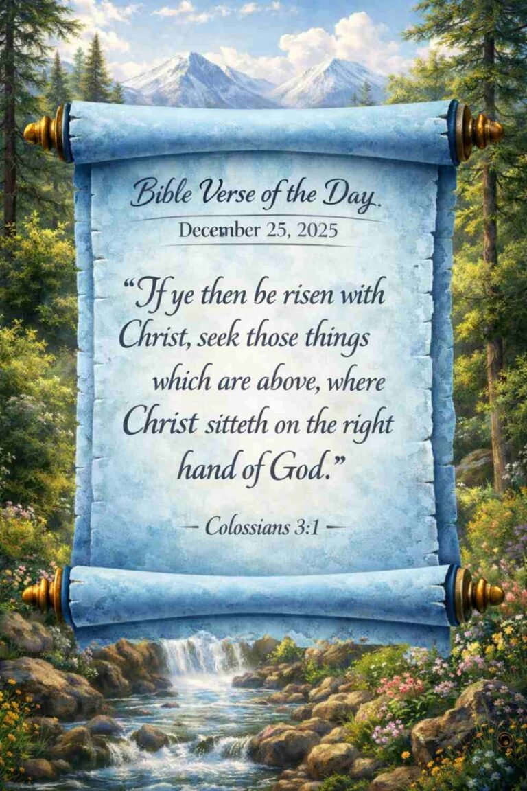 Reflection on Today's Verse from Colossians 3:1 - December 25th 2025