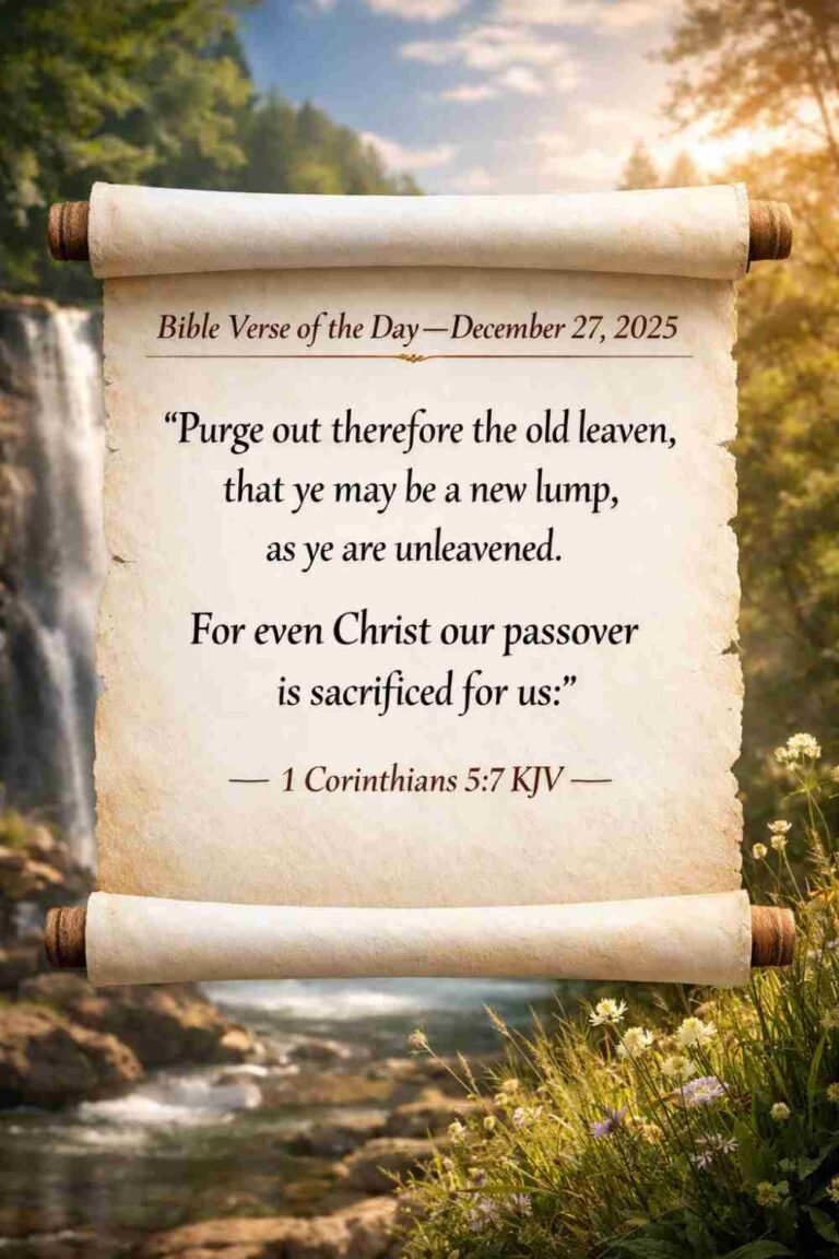 Reflection on Today's Verse from1 Corinthians 5:7 - December 27th 2025