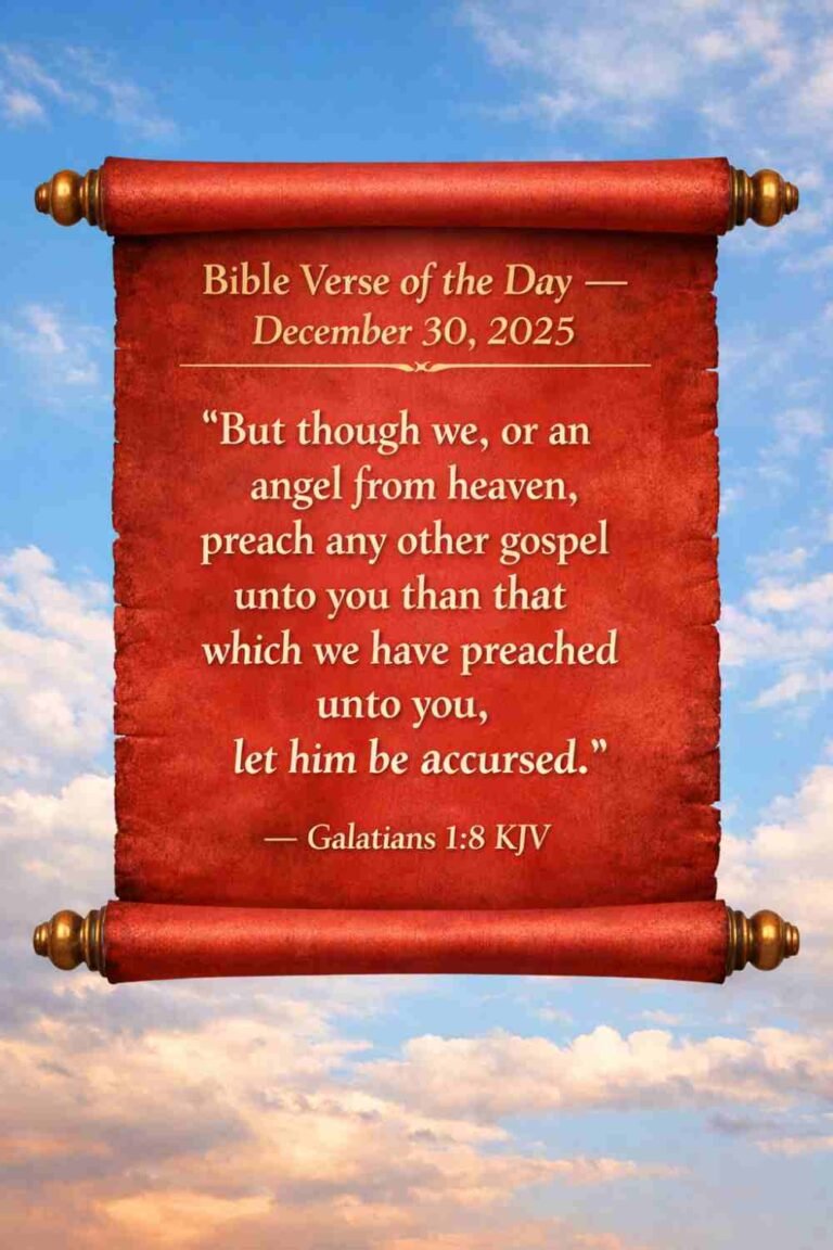 Reflection on Today's Verse from Galatians 1:8 - December 30th 2025