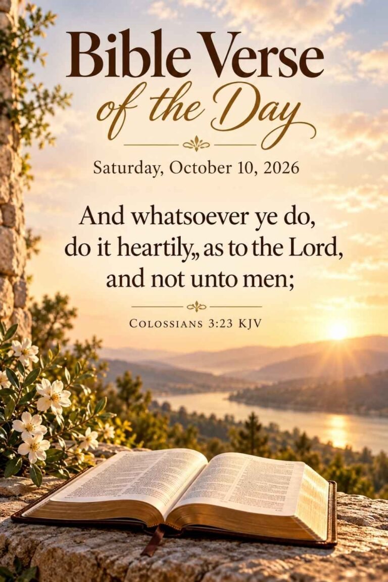 Reflection on Today's Verse from Colossians 3:23 for October 10, 2026