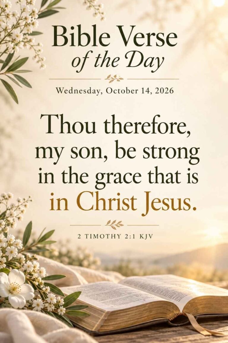 Reflection on Today's Verse from 2 Timothy 2:1 for October 14, 2026