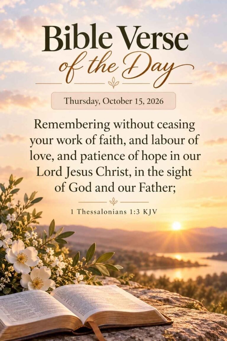 Reflection on Today's Verse from 1 Thessalonians 1:3 for October 15, 2026