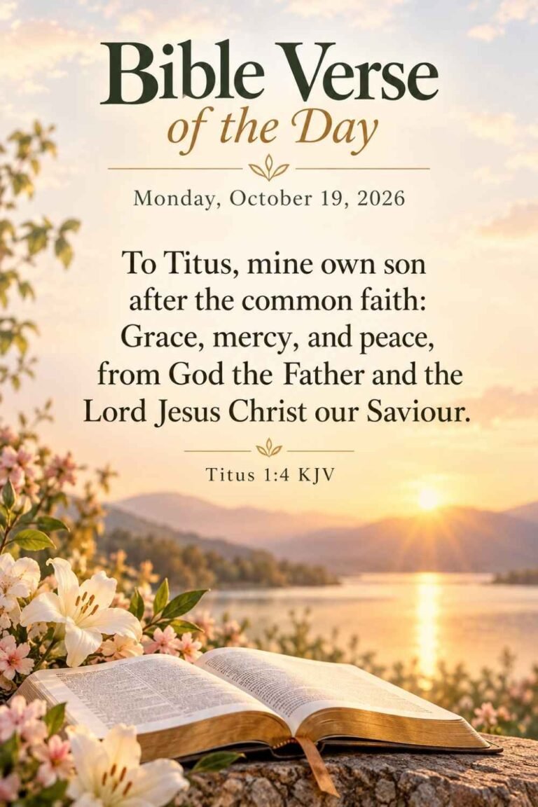 Reflection on Today's Verse from Titus 1:4 for October 19, 2026