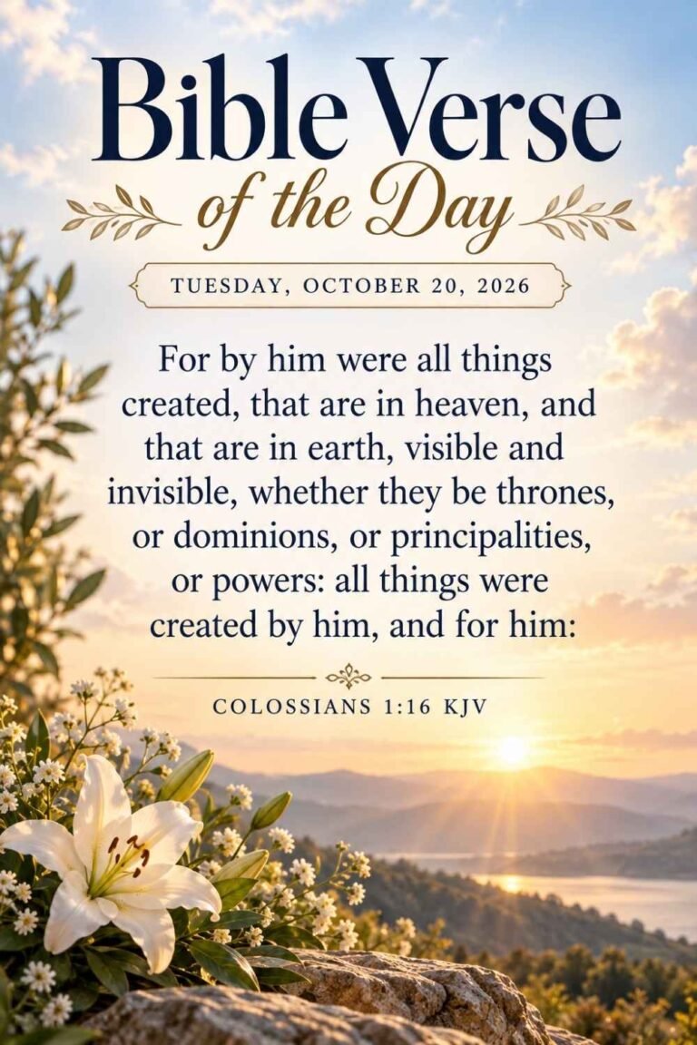 Reflection on Today's Verse from Colossians 1:16 for October 20, 2026