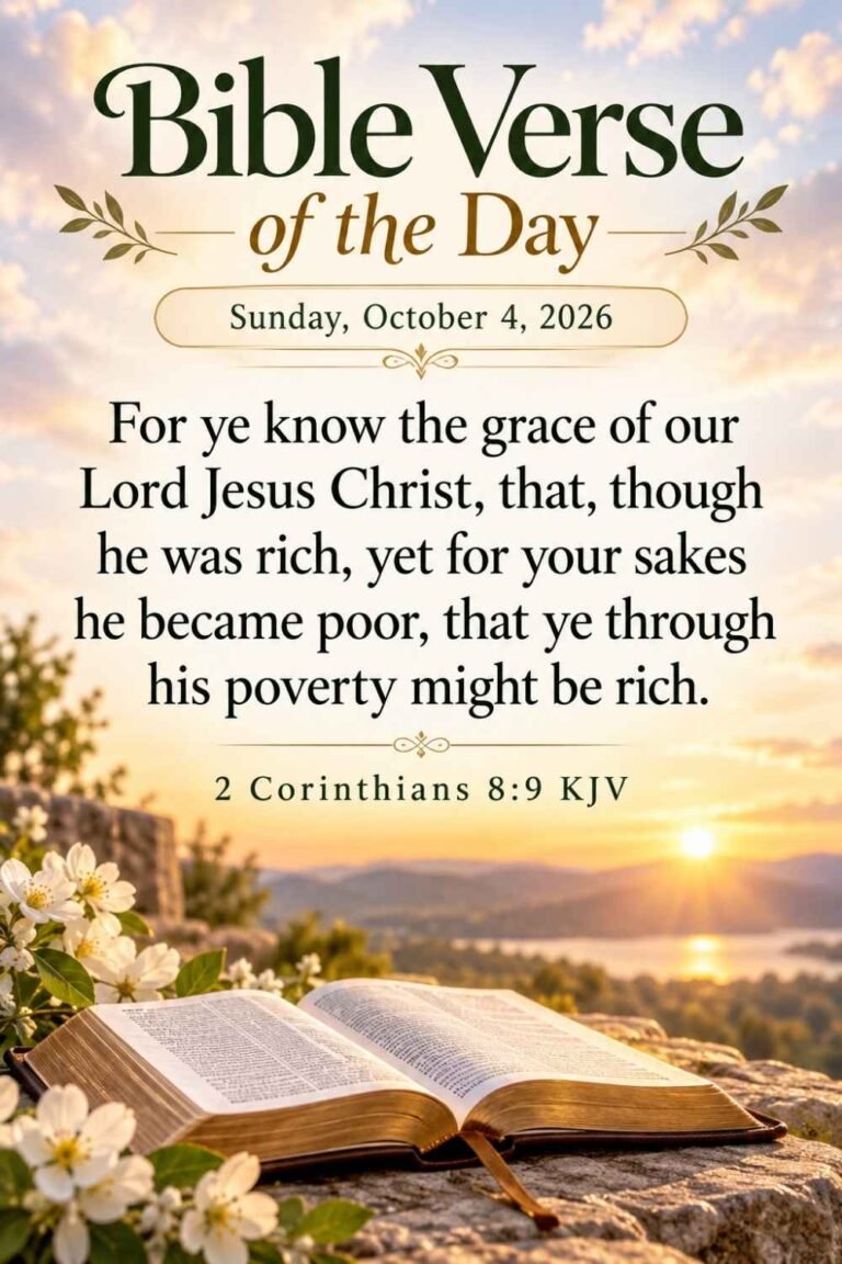 Reflection on Today's Verse from 2 Corinthians 8:9 for October 4, 2026