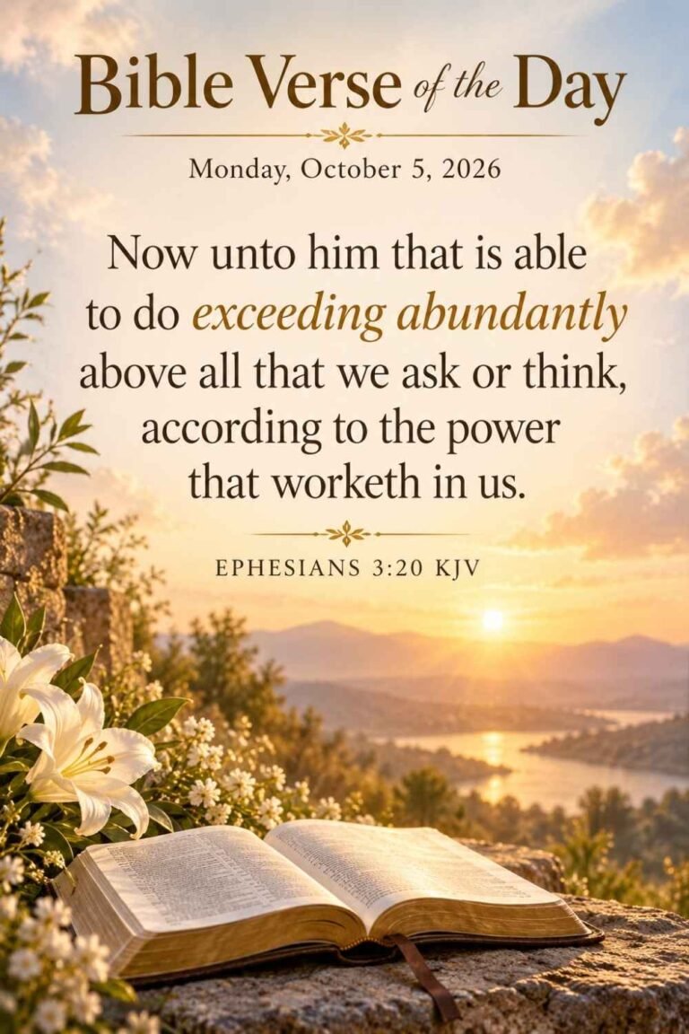 Reflection on Today's Verse from Ephesians 3:20 for October 5, 2026