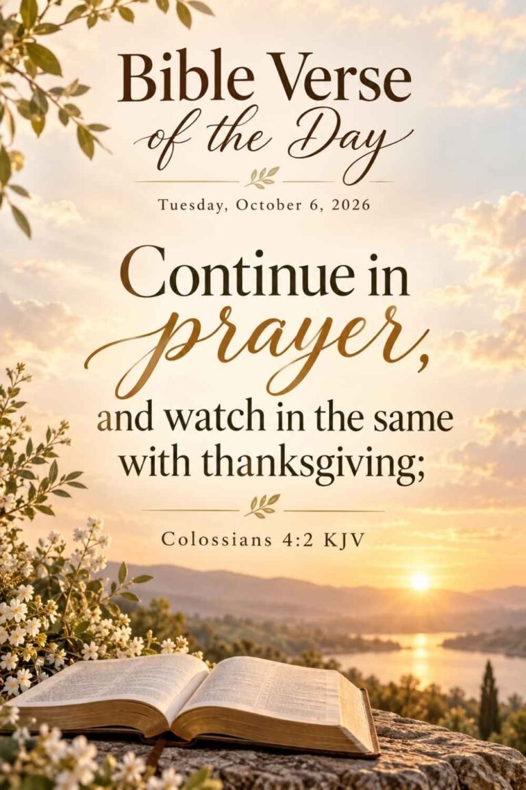 Reflection on Today's Verse from Colossians 4:2 for October 6, 2026