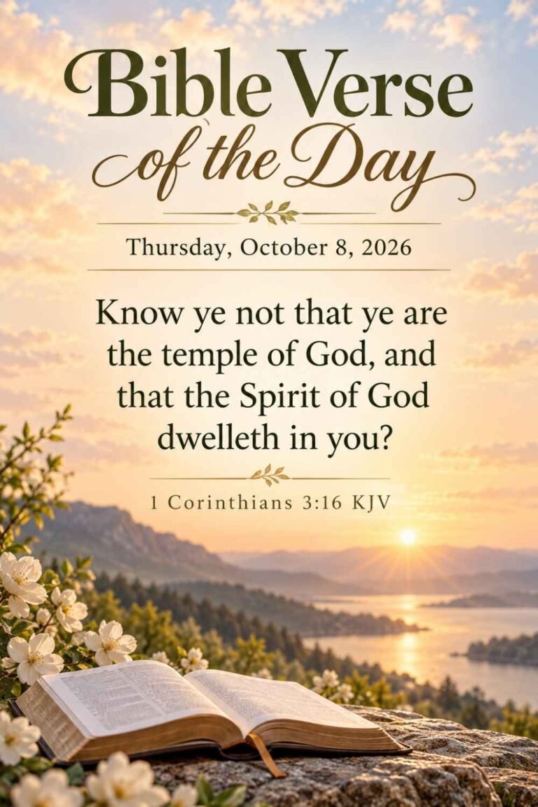 Reflection on Today's Verse from 1 Corinthians 3:16 for October 8, 2026