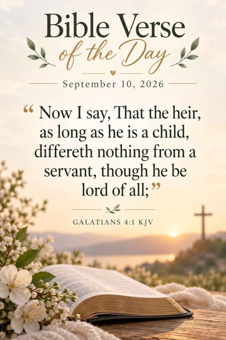 Reflection on Today's Verse from Galatians 4:1 for September 10, 2026